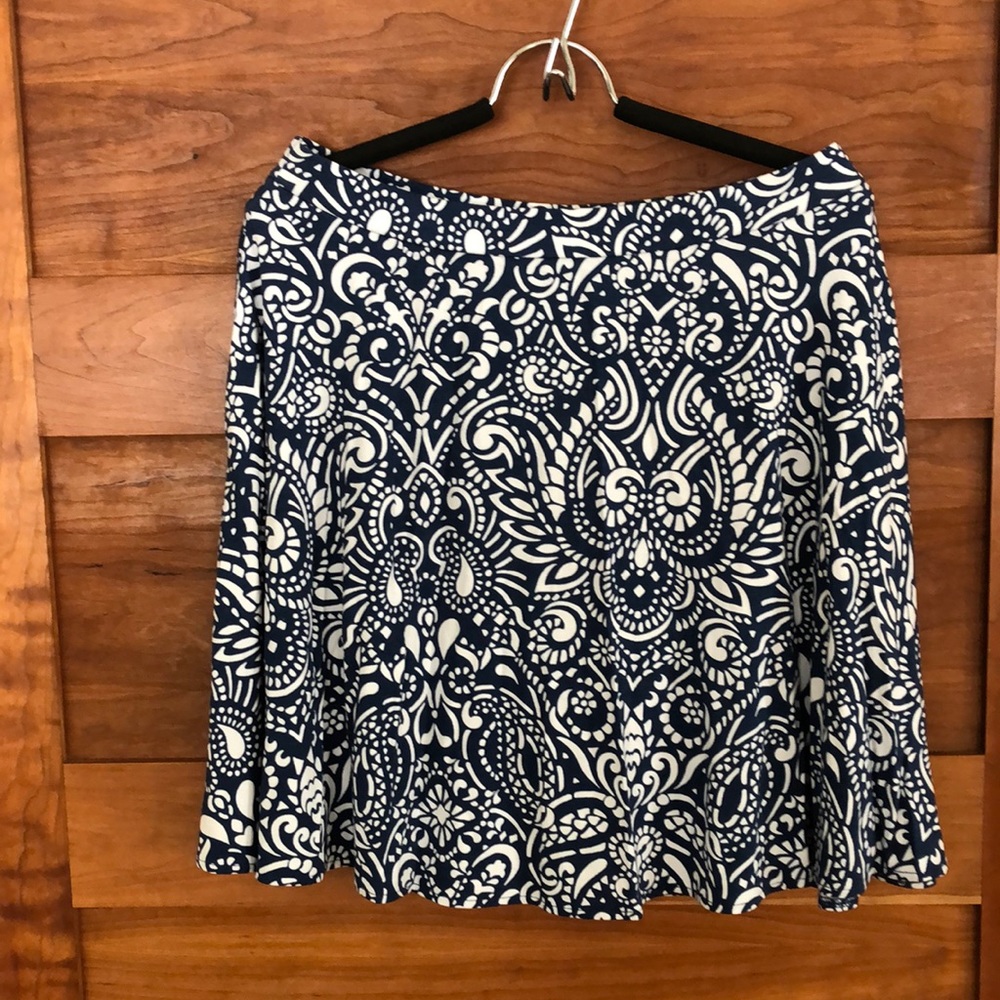 Blue and white skirt